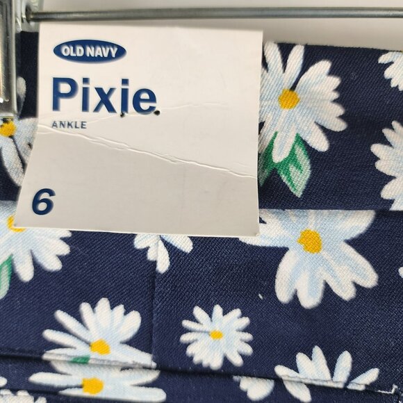 Old Navy Pants Womens 6 Multicolor Floral Print Pixie Ankle Leg Pant NWT - Picture 10 of 10